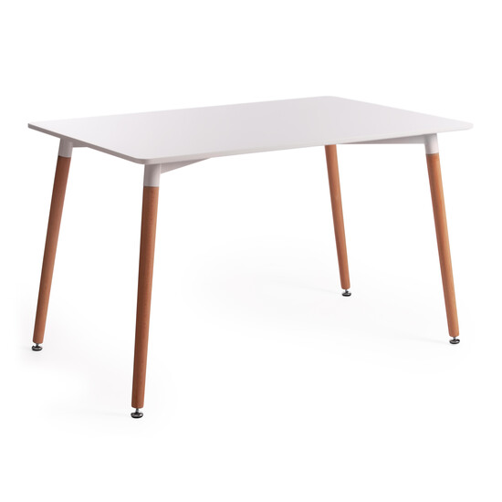 Стол JOHN (mod. T1001) White (Белый) / Natural (натуральный)