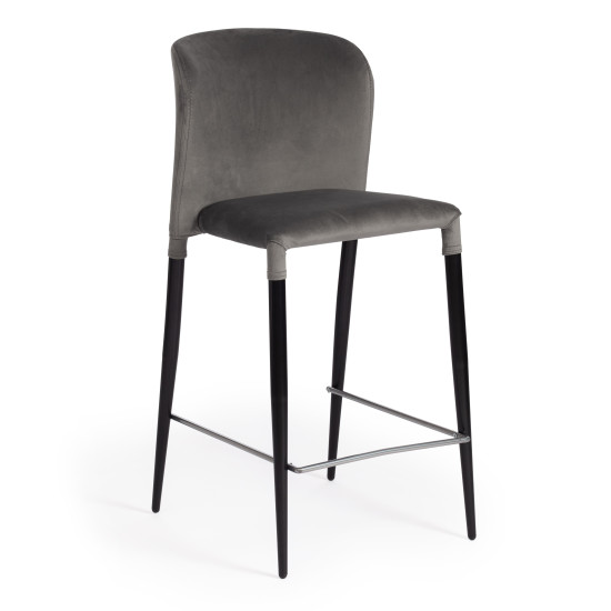 Стул полубарный ALVOR (mod. 715пб) (серый barkhat 26/черный)