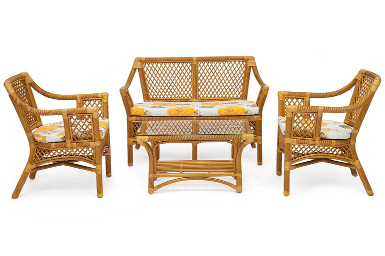 Комплект для отдыха «Токио» (Tokyo) натуральный ротанг (Белый)