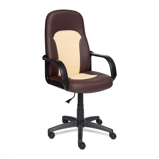 Кресло «Parma» (Искусственная коричневая + бежевая кожа)