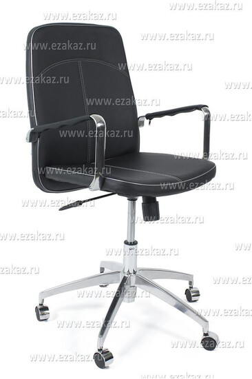 Кресло «Флавия» (FLAVIA) (Искусственная чёрная кожа)