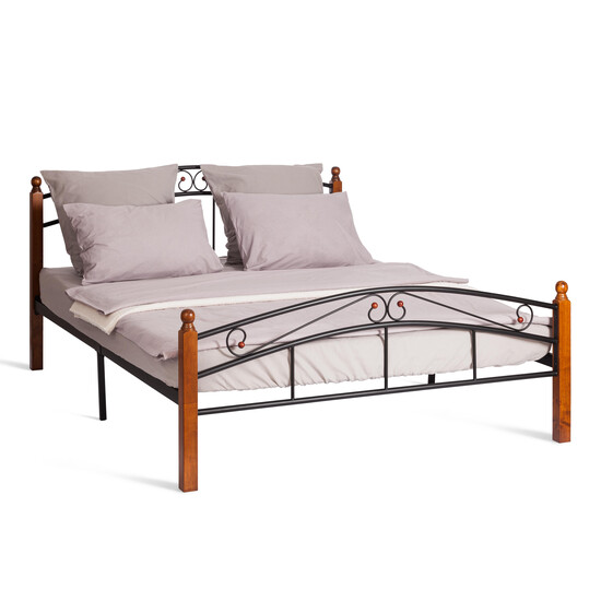 Кровать AT 8077 (металлический каркас) + металлическое основание (160см x 200см)