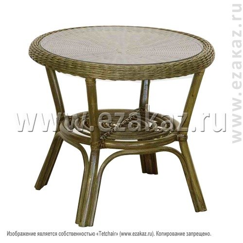 Стол из ротанга 02/08 (Коньяк)