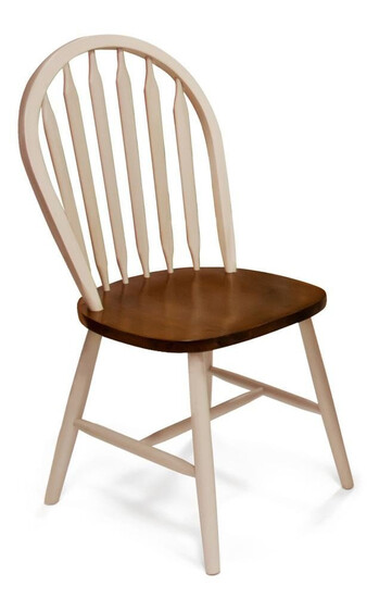 Стул с твёрдым сиденьем «Спарта» (SPARTA) (Античный белый/Тёмный дуб)