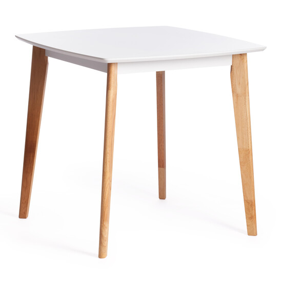 Стол обеденный Claire квадратный (Белый / натуральный)