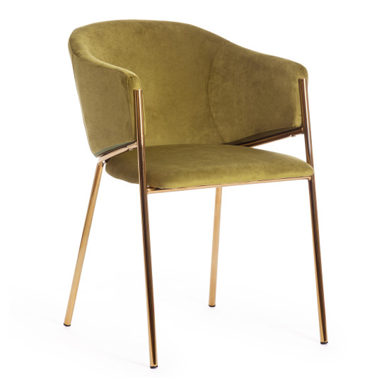 Кресло KRONOS (mod. 8158) (зеленый/золотые ножки, V062-17)