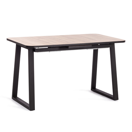 Стол MALTIDO ЛДСП/HPL/металл, 130 х 75+30 х 75 см, Дуб морёный/чёрный