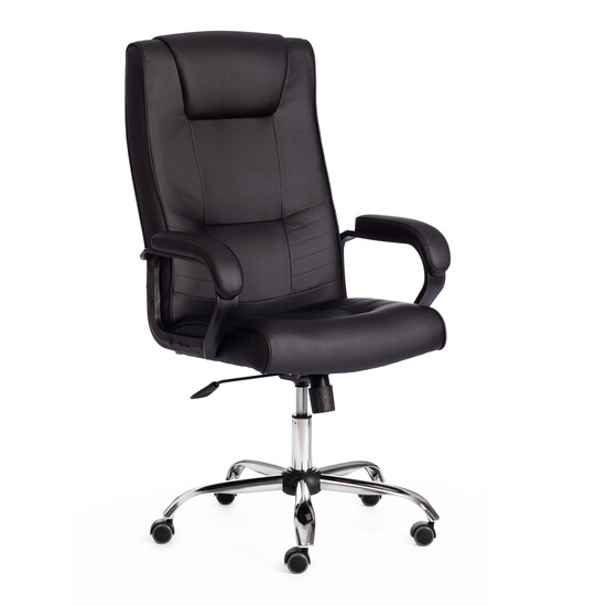Кресло MAXIMA Хром (22) кож/зам, черный, 36-6
