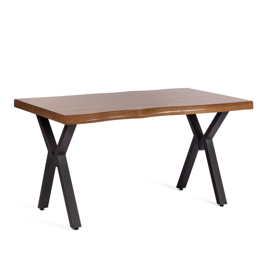 Стол EFFRON (mod. 1412) ЛДСП+меламин/металл,  140 х 80 х 75 см, walnut (орех)/чёрный