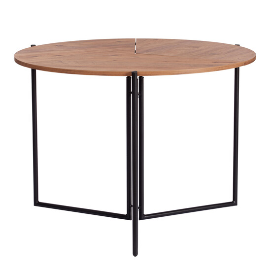 Стол складывающийся YOOP (mod. 1212) ЛДСП+меламин/металл,  100 x 100 x 72 см, сосна/чёрный