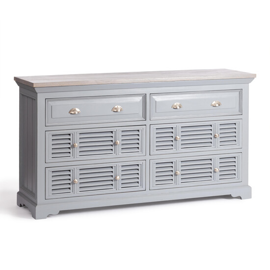 Комод Secret De Maison BRIGHTON ( mod.OD-005 ) дерево акации/МДФ, 160х45х85 см, Antique grey/grey wash