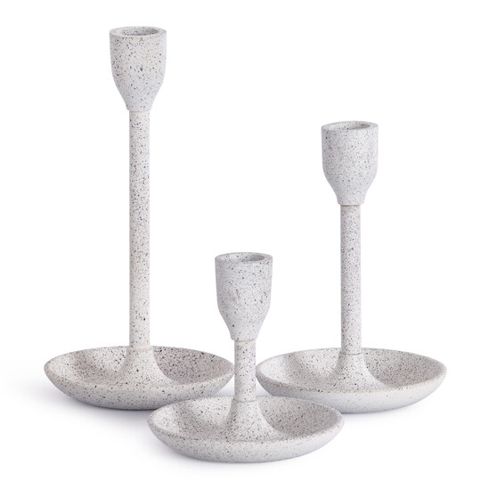 Набор подсвечников Secret De Maison KLEV ( mod. LS-0072 )  металл: аллюминий, 10 х 10 х 20см, 10 х 10 х 15 см, 10 х 10 х 12 см, серебряный