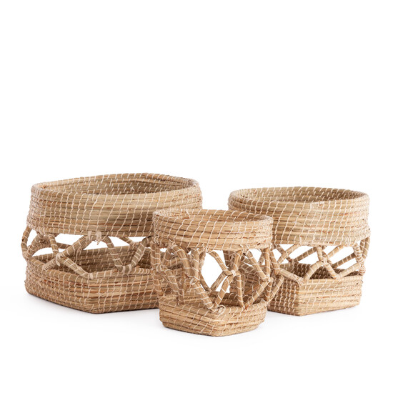 Набор корзин Secret De Maison LAILA ( mod. LS-0023 )  морская трава, D37/27 х 30 см , D30/20 х 26 см , D23/15 х 23 см, бежевый