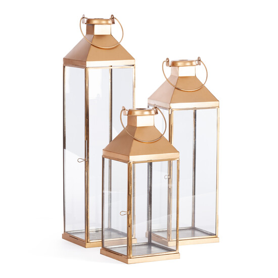 Набор подсвечников Secret De Maison LEVUANA ( mod. LS-0203 )  металл: железо, 14 х 14 х 58 см , 14х 14 х 48 см, 14 х 14 х 37 см, золотой