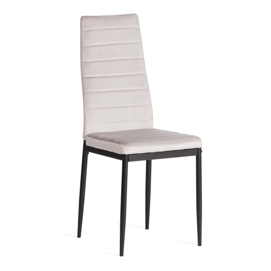 Стул Easy Chair (mod. 24-1) металл, вельвет, 49 х 41 х 98 см, Light grey (светло-серый) HLR14 / черный