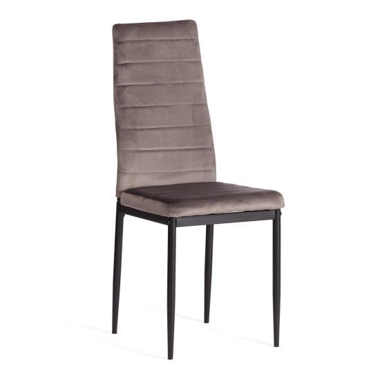 Стул Easy Chair (mod. 24-1) металл, вельвет, 49 х 41 х 98 см, Dark grey (темно-серый) HLR24 / черный