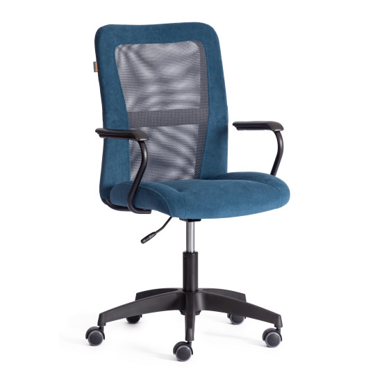Кресло STAFF флок/ткань, синий/серый, 32/W-12