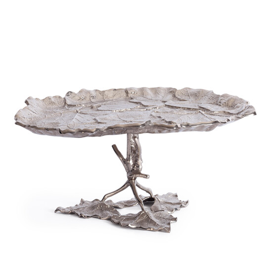 Блюдо Secret De Maison LEAF2 ( mod. 9440 ) алюминиевый сплав, 44x25x20 см, никель/nickel