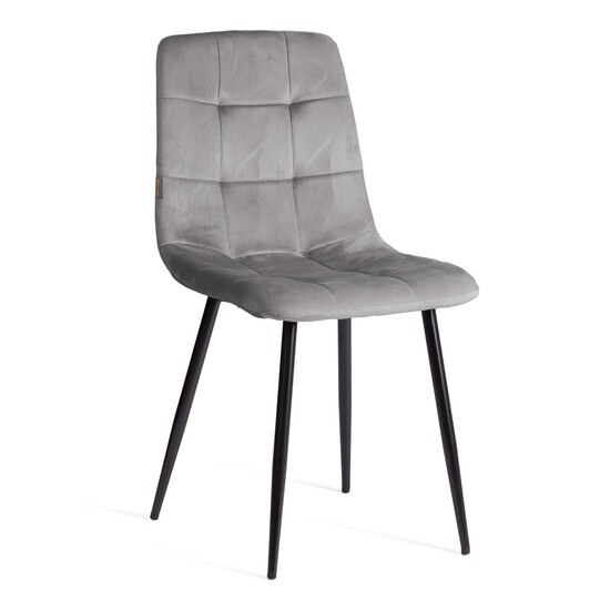 Стул CHILLY (mod. JSC-220) вельвет/металл, 44,5х52,5х88 см, Dark grey (темно-серый) HLR24 / черный
