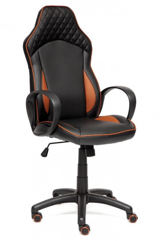 Кресло компьютерное «Speedy» (brown) (Черная+коричневая искусственная кожа)