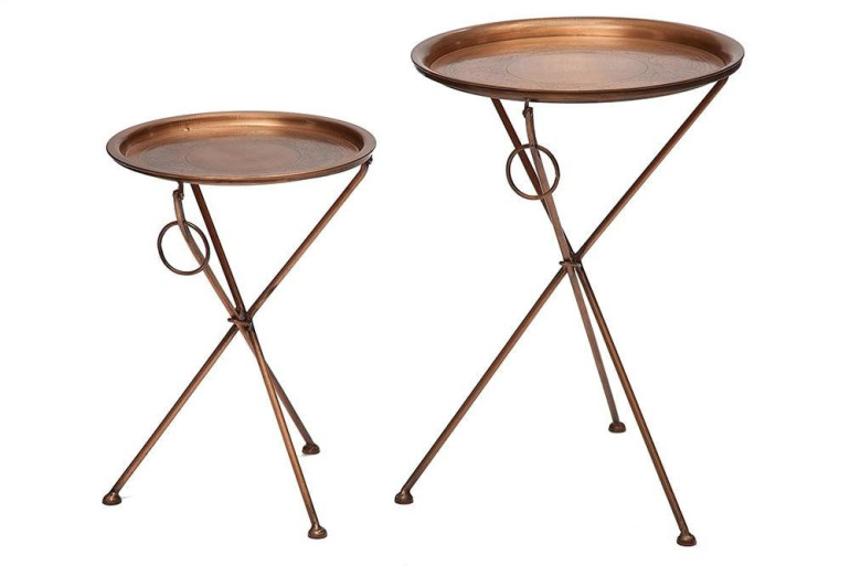 Набор из 2-х складных столиков Secret De Maison «Дэви» (Dewi) M-5259 AB (Коричневый «Лофт»)