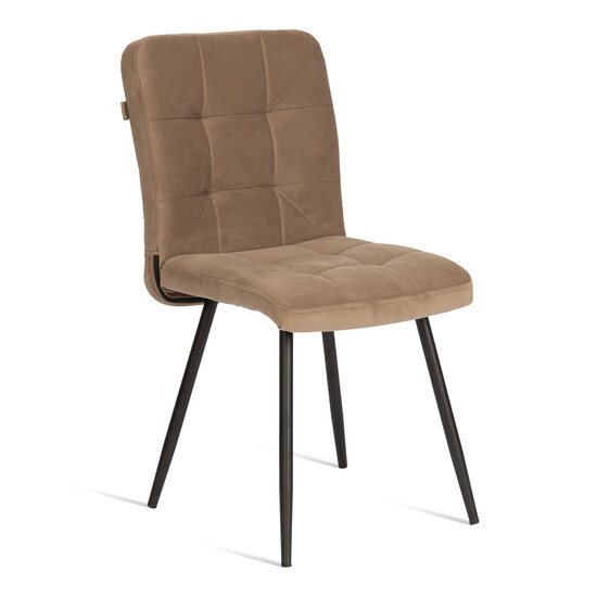 Стул обеденый Medeo разборный, велюр, 47х56х89, бежевый/черный, (Porsche 5)