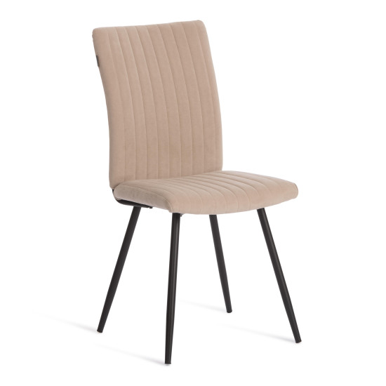 Стул обеденный Monte Carlo флок , 48х55х93, бежевый/черный, 7