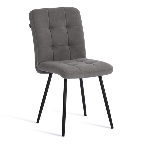 Стул обеденный Medeo флок , 47х56х89, серый/черный, 29