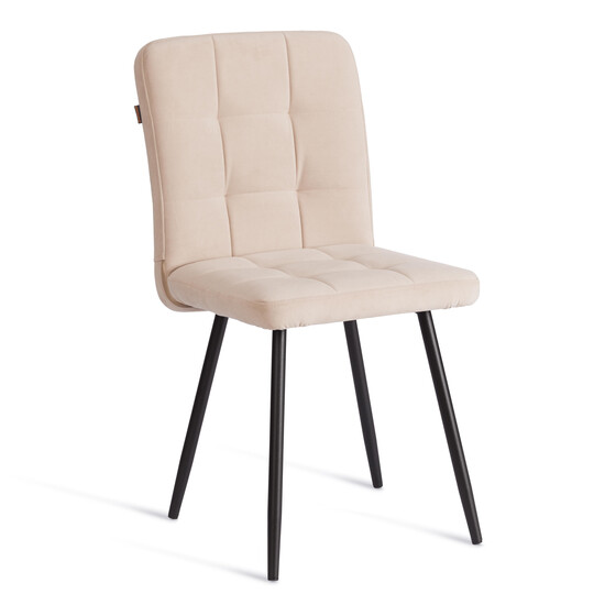 Стул обеденный Medeo LT, флок , бежевый/черный, 7, 50х55х93