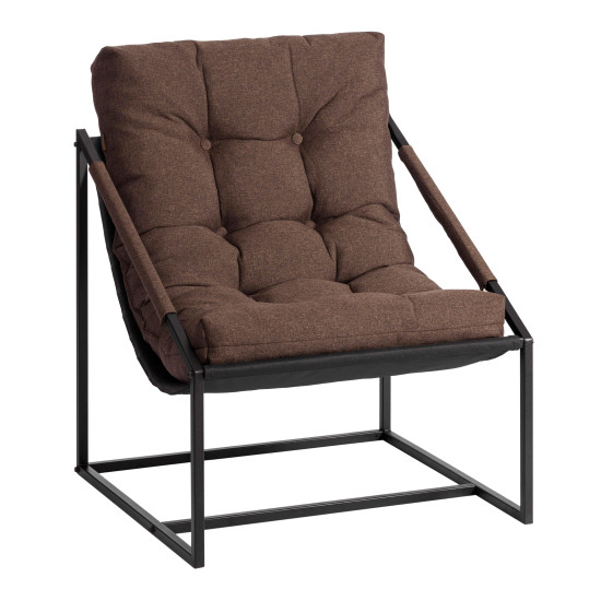 Кресло Charli / Чарли без подлокотника рогожка, коричневый, 3М7-147, 70х70х84 см