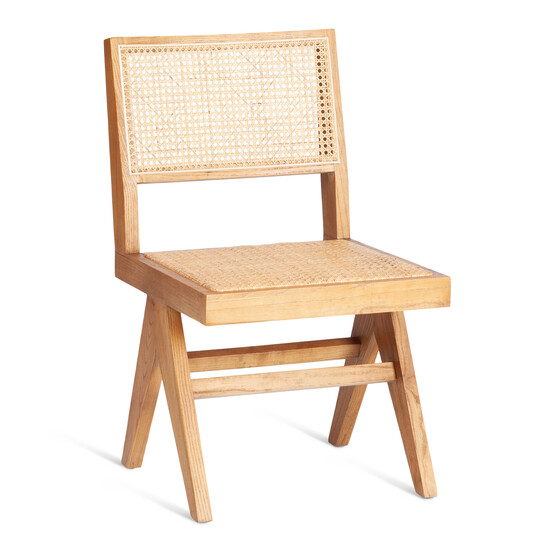 Стул LOKI (mod.XMS-CB2895) дерево вяз/ротанг, 51х44х86 см, Груша (№3)