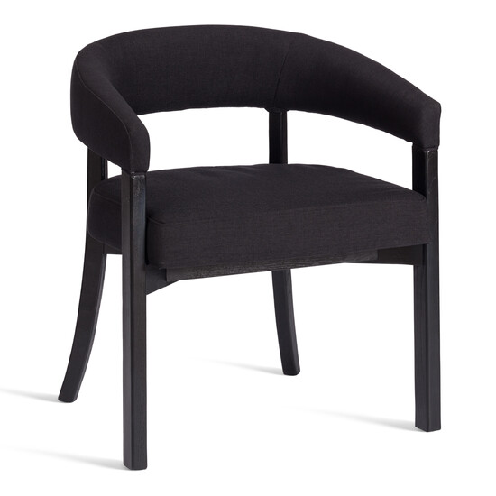 Стул SURTUR (mod.XMS-CB3026) дерево вяз/ткань лен, 54х53х74 см, черный/черный лен