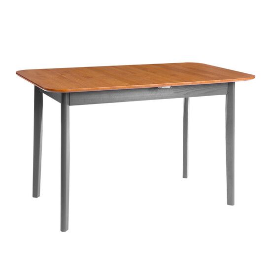 Стол Соната Люкс раздвижной/Sonata Lux extension table, 120х75х73 см массив сосны, антик /графит, 120-(150)х75х73 см