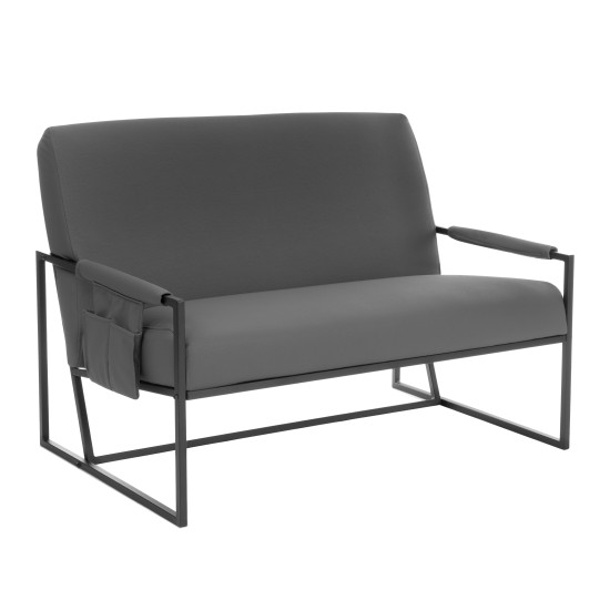 Диван Charli LUX/Чарли Люкс экокожа , Sharp Графит