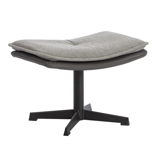 Пуф Cosmo/Космо велюр/букле (HYP)/Экокожа, светло-серый/графит