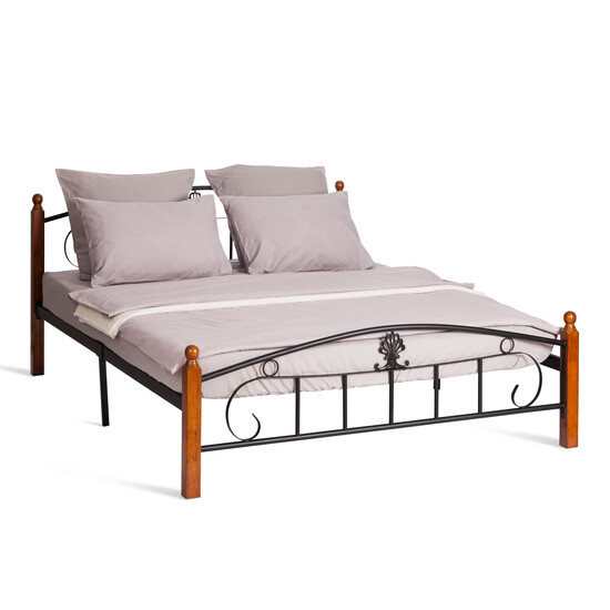 Металлическая двуспальная кровать Румба (Rumba) AT-203 (металлический каркас) + металлическое основание(160см x 200см)