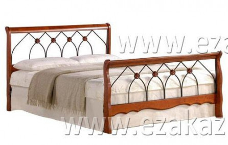 Кровать двуспальная AT 810 (металлический каркас) + основание (160см x 200см)