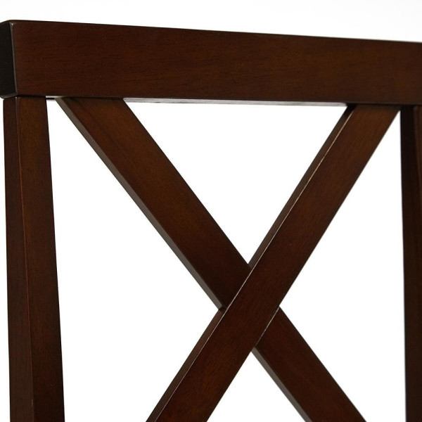 Обеденный комплект «Хадсон» (Hudson) (стол + 4 стула) (cappuccino (темный орех), ткань св.-коричневая) фото № 9