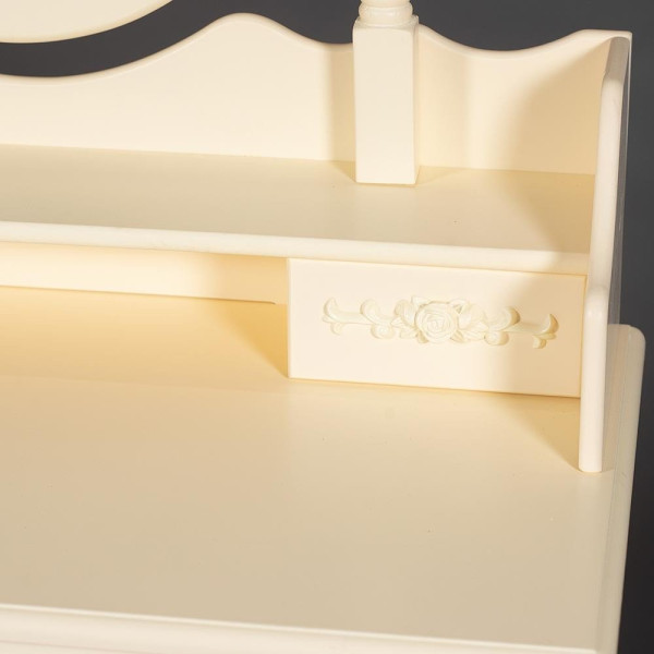 Туалетный столик с зеркалом и табуретом Secret De Maison «Arno» (mod. HX18-263) (Butter white (слоновая кость) фото № 10