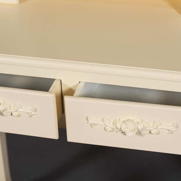 Туалетный столик с зеркалом и табуретом Secret De Maison «Arno» (mod. HX18-263) (Butter white (слоновая кость) фото № 14