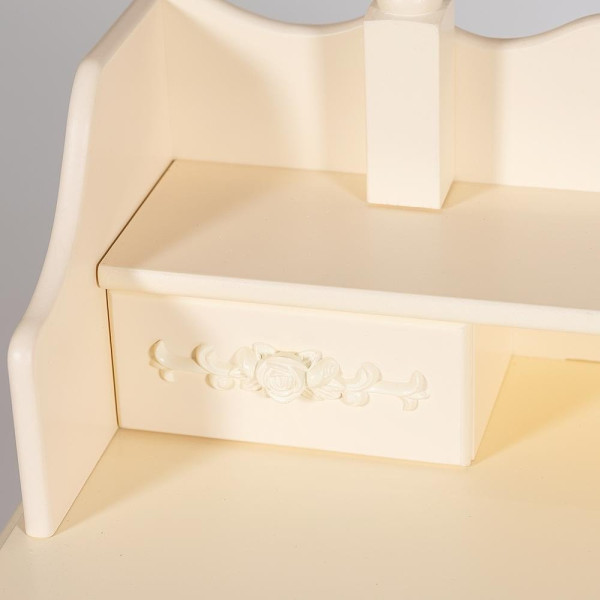 Туалетный столик с зеркалом и табуретом Secret De Maison «Arno» (mod. HX18-263) (Butter white (слоновая кость) фото № 2