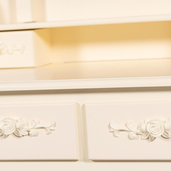 Туалетный столик с зеркалом и табуретом Secret De Maison «Arno» (mod. HX18-263) (Butter white (слоновая кость) фото № 4