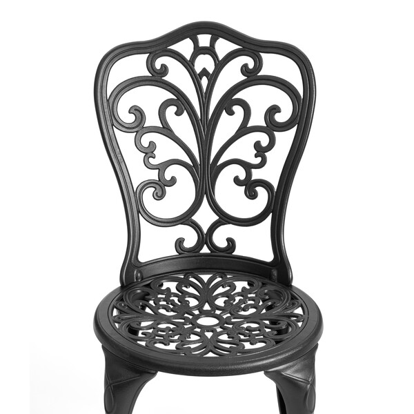 Комплект Secret de Maison Romance/Романс (стол+2 стула) алюминиевый сплав, D60/H67, 53х41х89см, черный фото № 8