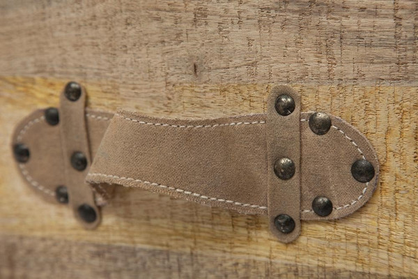 Столик-сундук Secret De Maison «Перрет» (Perret) 540 с отделкой из натуральной кожи (Натуральный) фото № 4