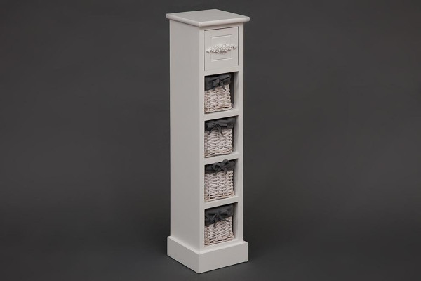 Тумба с 4 корзинами и ящиком Secret De Maison «Floral 5» (mod. HX16-002NS) (Белый) фото № 5