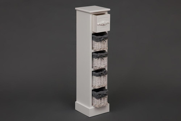 Тумба с 4 корзинами и ящиком Secret De Maison «Floral 5» (mod. HX16-002NS) (Белый) фото № 8