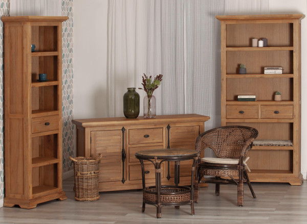 Книжный шкаф большой Secret De Maison «Avignon» (Авиньон) Pro-L02 (Натуральный с патиной) фото № 14