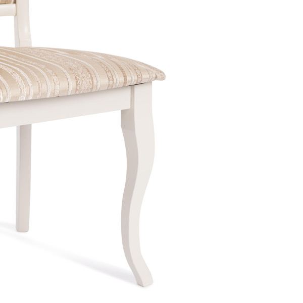 Стул с мягким сиденьем «Опера» OP-SC (Opera) (ivory white (слоновая кость 2-5), ткань бежевая, рисунок золотистый (180-9)) фото № 8