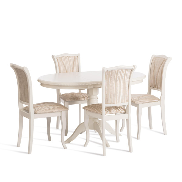 Стул с мягким сиденьем «Опера» OP-SC (Opera) (ivory white (слоновая кость 2-5), ткань бежевая, рисунок золотистый (180-9)) фото № 10