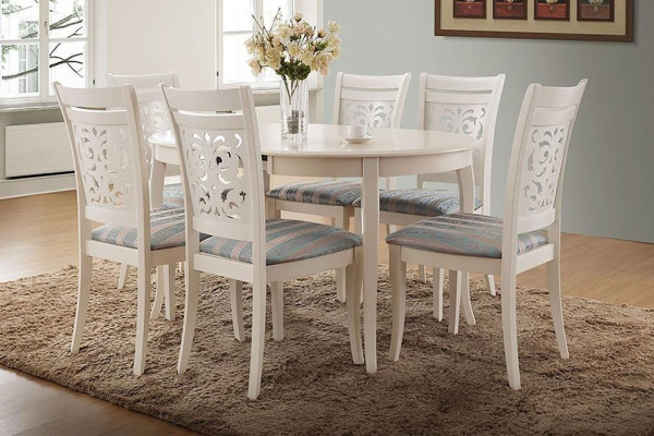 Стул с мягким сиденьем «Сиена» (Siena SA-SC) (butter white (слоновая кость), ткань бирюзовая (H180-19)) фото № 6